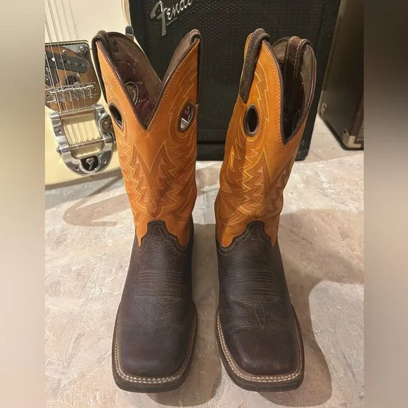 Durango Brown and Red Western Boots - Picture 6 of 13